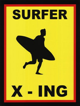 Sign - Surfer Crossing