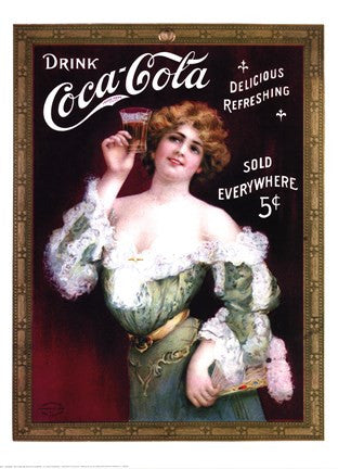 Coca-Cola Lady in Green Dress