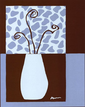 Minimalist Flowers in Blue III