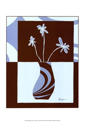 Minimalist Flowers in Blue IV