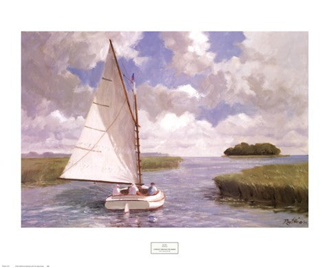 Catboat Through the Marsh