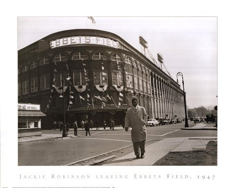 Jackie Robinson Leaving Ebbets Field, 1947