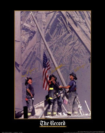 Firemen Raising the Flag at World Trade Center