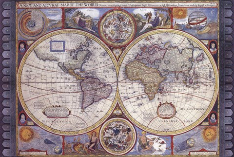 Map - Antique - New Map Of The World