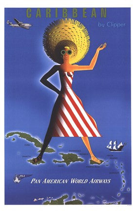 Panam Caribbean Travel Poster