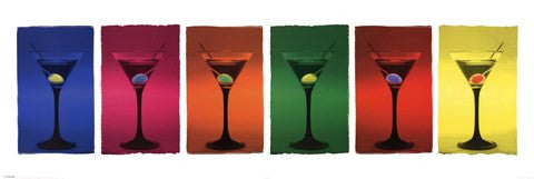 Martini Glasses Pop Art