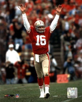 Joe Montana - celebrating touchdown