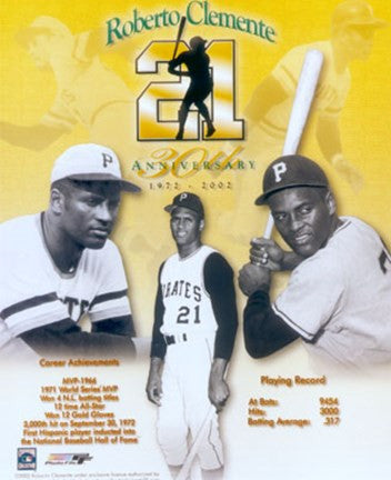 Roberto Clemente 30th Anniversary Composite