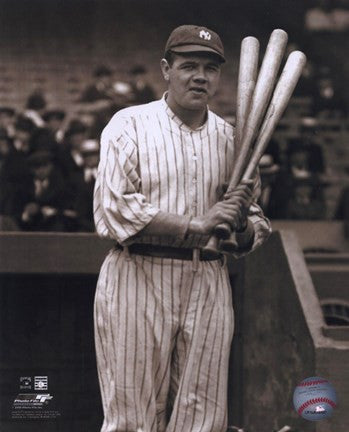 Babe Ruth - with 3 bats