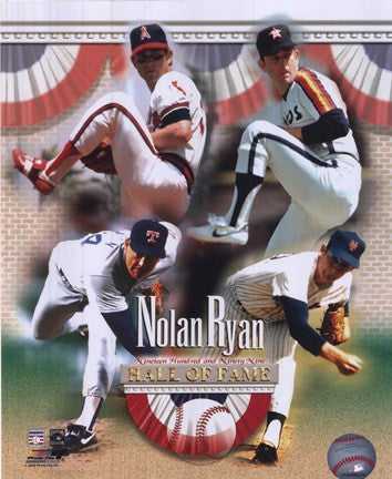 Nolan Ryan - 4 Team Career H.O.F. Composite