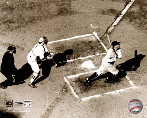 Babe Ruth - Homeplate action, sepia