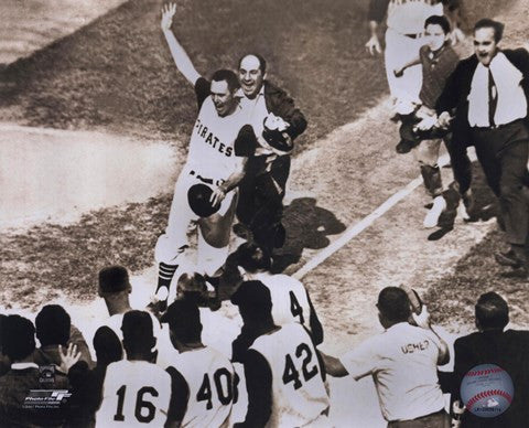 Bill Mazeroski - 1960 World Series Winning Home Run, sepia