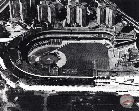 Polo Grounds - Aerial view, sepia