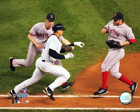 Alex Rodriguez being tagged out by Bronson Arroyo in game 6 of the '04 ALCS