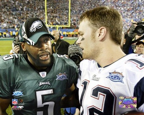 Tom Brady & Donovan McNabb - Super Bowl XXXIX - talk after game