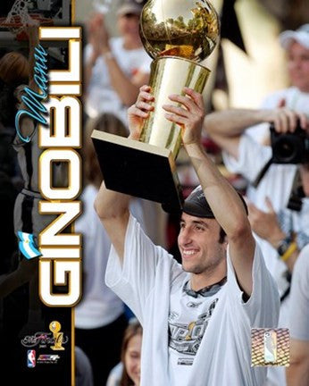 Manu Ginobili 2005 - NBA Championship With Trophy Composite (#12)