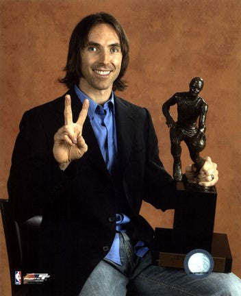 Steve Nash - 2006  NBA M.V.P. - With Trophy