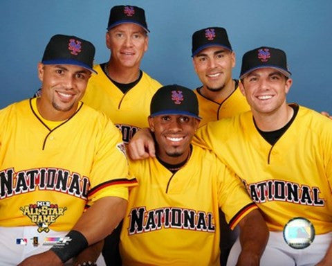 Carlos Beltran, Tom Glavine, Jose Reyes, Paul LoDuca and David Wright 2006 All-Star Game