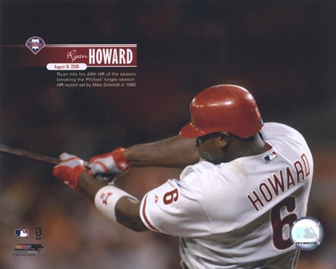 Ryan Howard - 2006 49th Home Run with Overlay