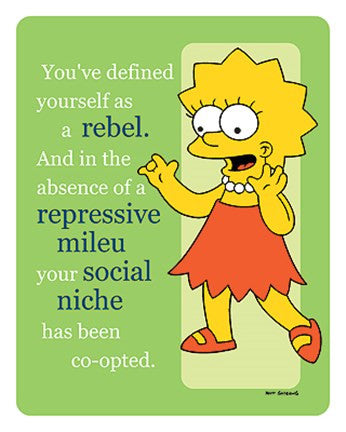 Simpsons - Lisa Rebel (postercard)