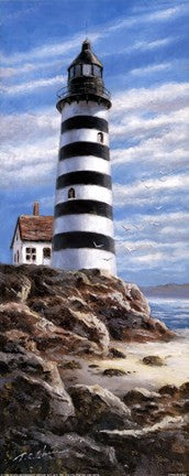 Lighthouse On Rocks