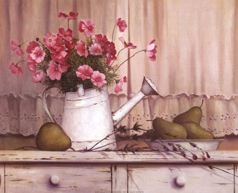 Pink Flowers And Pears