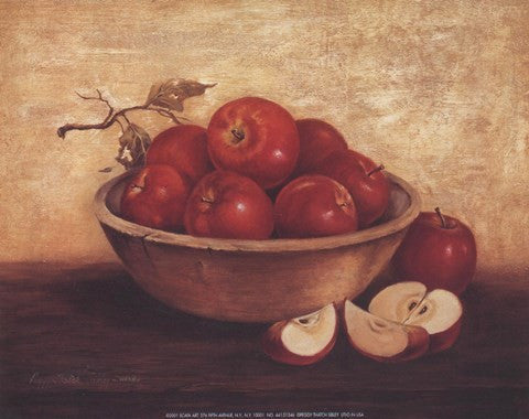 Apples In Wood Bowl