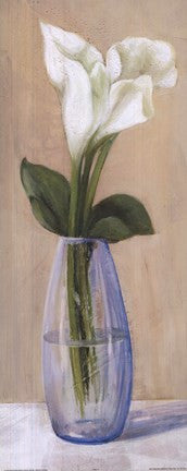 White Flower In Purple Vase