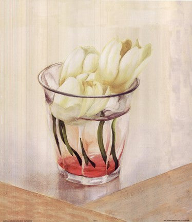 White Flowers In Glass