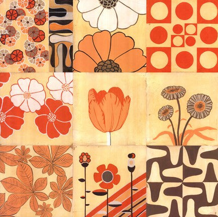 Orange Floral Montage