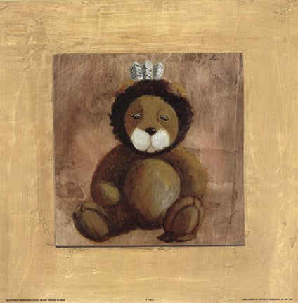 Lion With Blue Bow