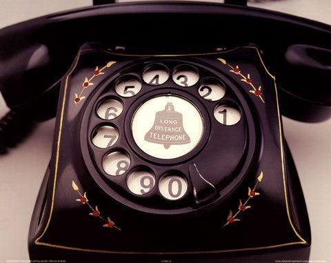 Telephone With Red Flowers