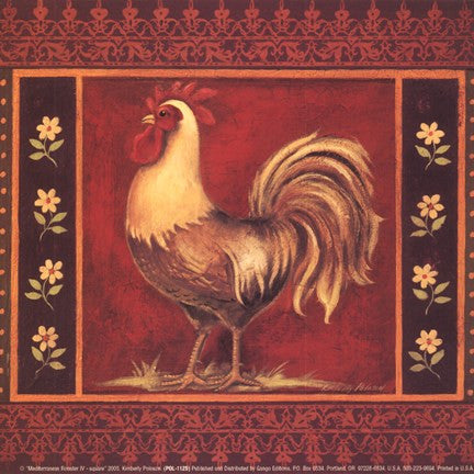 Mediterranean Rooster IV - Square