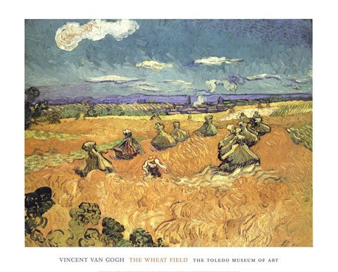 Harvest in Provence of Wheat Field with Sheaves, c.1888