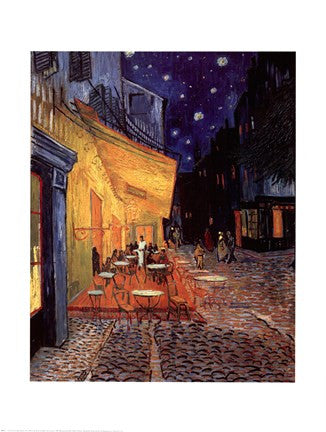 The Cafe Terrace on the Place du Forum, Arles, at Night, c.1888