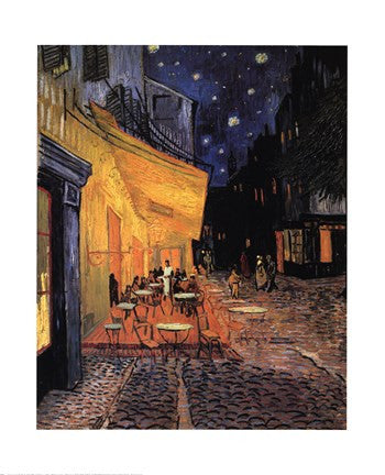 The Cafe Terrace on the Place du Forum, Arles, at Night, c.1888