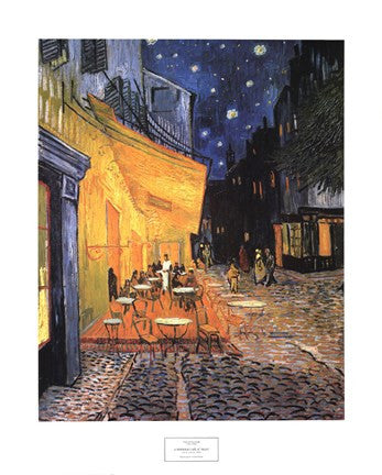 The Cafe Terrace on the Place du Forum, Arles, at Night, c.1888