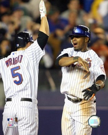 Jose Reyes - David Wright - 2007 Celebration Group Shot