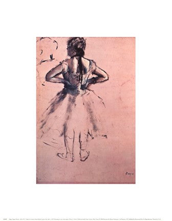 Study of Dancer from Behind, Hands at her Side. c.1873