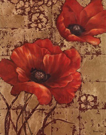 Poppies on Gold I