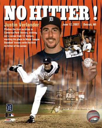 Justin Verlander - 0612-07 No Hitter - Portrait Plus