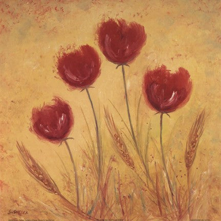 Red Tulips and Wheat