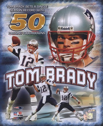 Tom Brady 50 TD's Portrait Plus