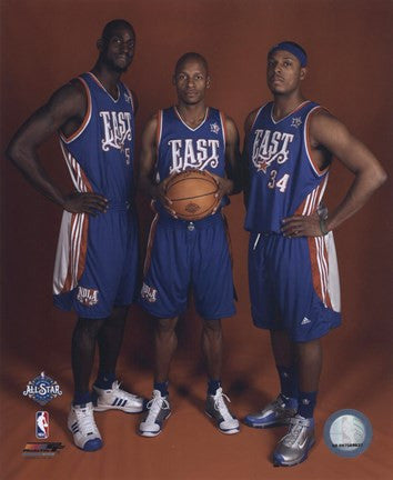 Kevin Garnett, Ray Allen, & Paul Pierce 2008 All-Star Game Posed