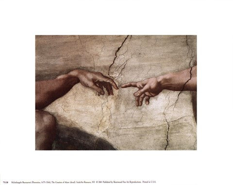 Creation of Adam (hands detail)