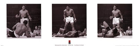 Muhammad Ali - 1965 1st Round Knockout Against Sonny Liston - Triptych