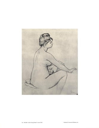 Bather Drying Herself - drawing