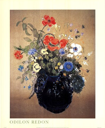 Blue Vase of Flowers