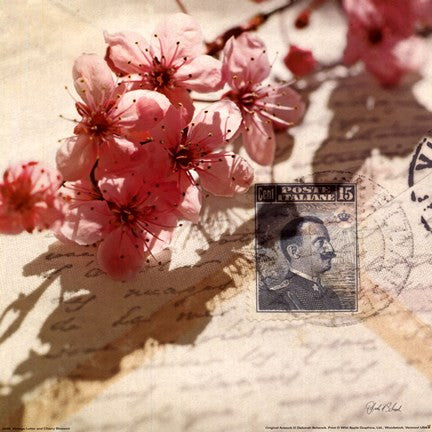 Vintage Letters and Cherry Blossoms