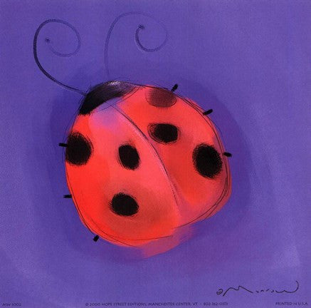 Ladybug On Blue